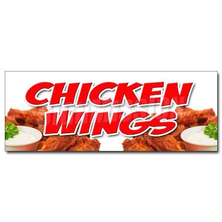 CHICKEN WINGSDECAL Sticker Crispy Spicy Buffalo Hot Dipping Sauce